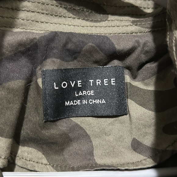 Dark green camouflage cinch-waist jacket, size L - Picture 2 of 9